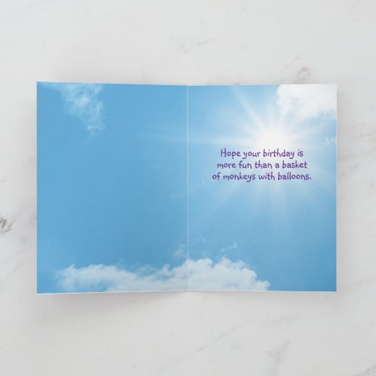 Massa apen en ballonnen op zaterdag kaart (Binnen)