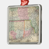 Massa, Conn, RI Map door Mitchell Metalen Ornament (Links)