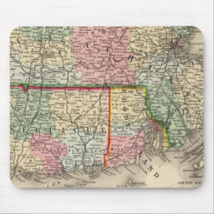 Massa, Conn, RI Map door Mitchell Muismat