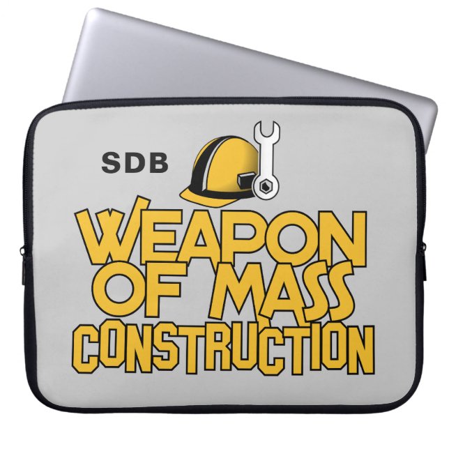 Massa Construction, aangepaste monogram laptophoez Laptop Sleeve (Voorkant)