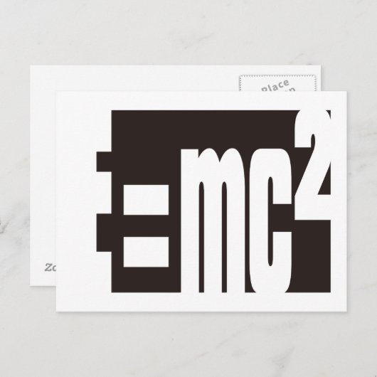 Massa-energie-equivalentie Briefkaart (Voorkant / Achterkant)