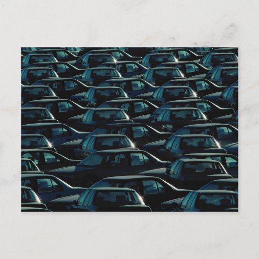Massa ingevoerde auto's in opslagplaats, Toronto, Briefkaart (Voorkant)