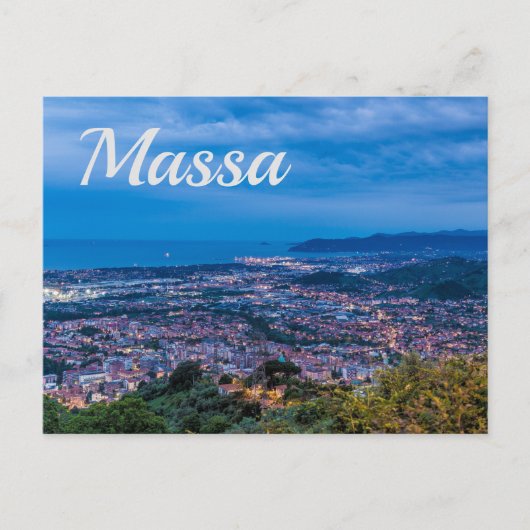 Massa Italië Massa-Carrara Toscane Panorama Feestdagenkaart (Voorkant)