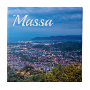 Massa Italië Massa-Carrara Toscane Panorama Tegeltje