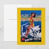 Massa Marina Travel Poster Briefkaart (Voorkant / Achterkant)