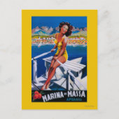 Massa Marina Travel Poster Briefkaart (Voorkant)