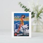 Massa Marina Travel Poster Briefkaart (Staand voorkant)