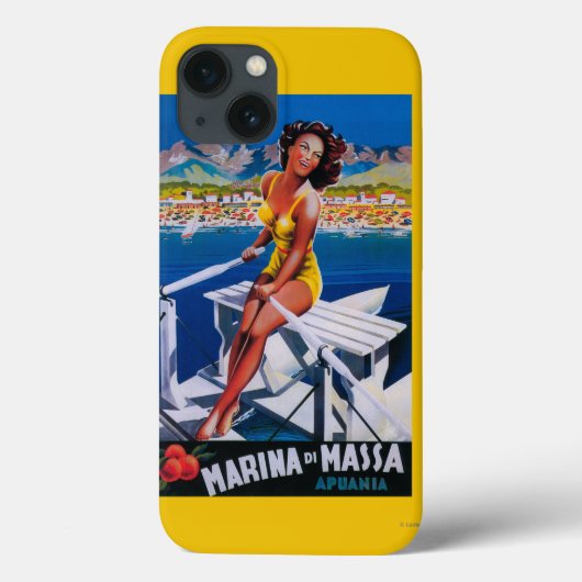 Massa Marina Travel Poster Case-Mate iPhone Case (Achterkant)