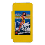 Massa Marina Travel Poster Incipio iPhone Portemonnee Hoesje (Voorkant Agenda)