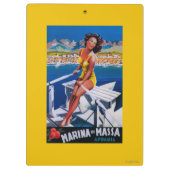 Massa Marina Travel Poster Klembord (Achterkant)