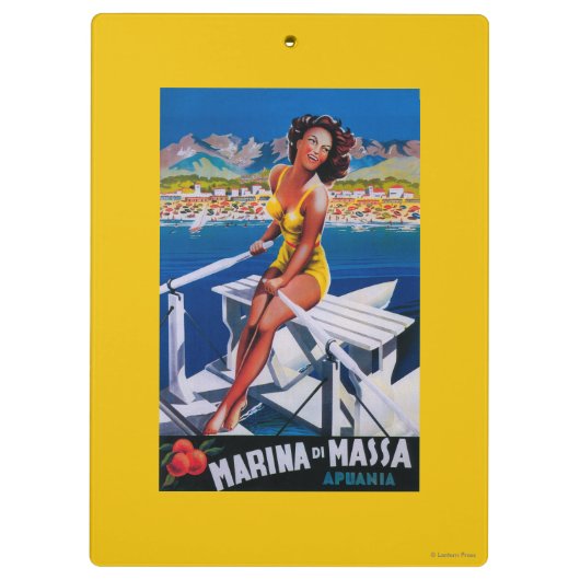 Massa Marina Travel Poster Klembord (Achterkant)