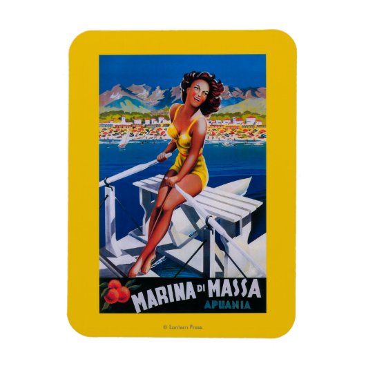 Massa Marina Travel Poster Magneet (Verticaal)