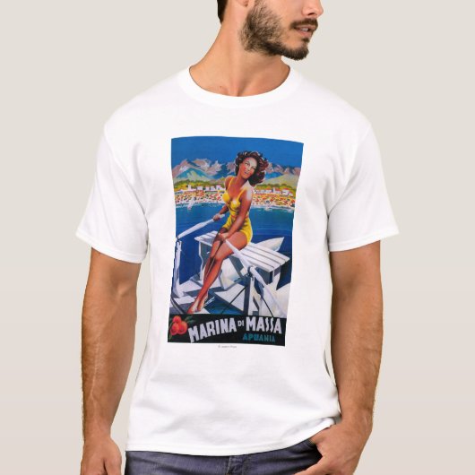 Massa Marina Travel Poster T-shirt (Voorkant)