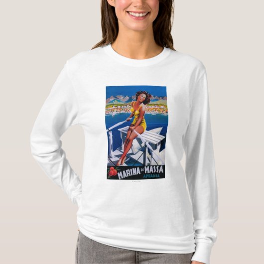 Massa Marina Travel Poster T-shirt (Voorkant)