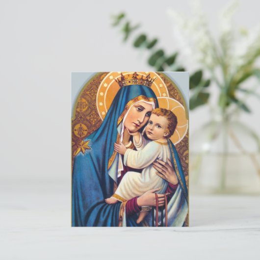 Massa Massa Massa Massa Massa Maagd Maria Jesus Briefkaart (Staand voorkant)