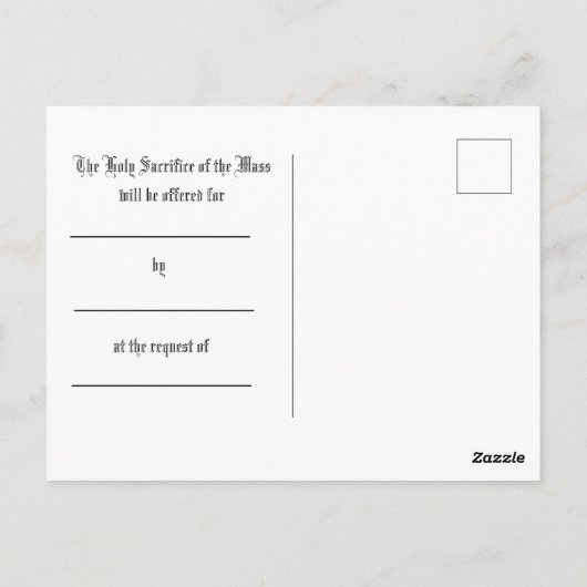 Massa Massa Massa Massa Massa Maagd Maria Jesus Briefkaart (Achterkant)