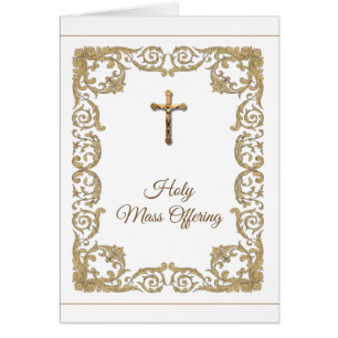 Massa met Gold Crucifix sympathie condoleances