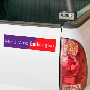 Massa opnieuw Latijn maken Bumpersticker