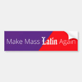 Massa opnieuw Latijn maken Bumpersticker (Voorkant)