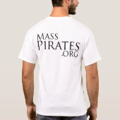 Massa piratenvlag met tekst t-shirt (Achterkant)