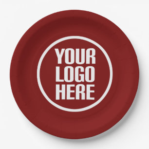 massa Promotionele logo hier feestartikelen  Papieren Bordje