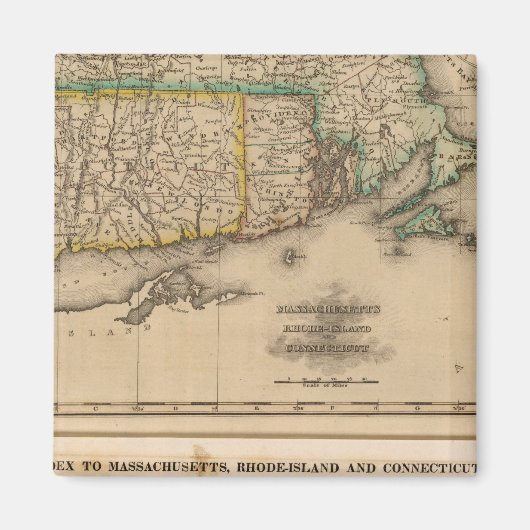 Massa, Rhode Island, Connecticut Magneet (Voorkant)