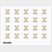 Massa scheppende wapens ronde sticker (Vel)