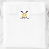 Massa scheppende wapens ronde sticker (Tas)