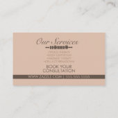 Massa van de minimalistische lichtoverspoeling visitekaartje (Achterkant)