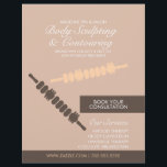 Massa van het gemiddelde lichaam dat de bloeddruk  flyer<br><div class="desc">Lichaamcontouren en lichaamssculpatie voor massagetherapist - Houtbehandelingsbrochure</div>