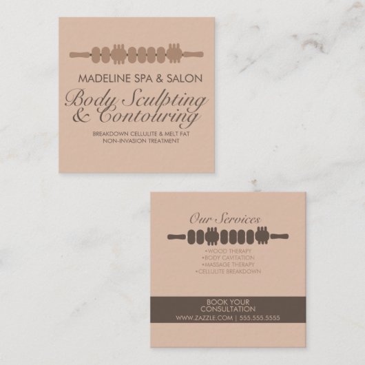 Massa van het gemiddelde lichaam dat de bloeddruk vierkante visitekaartje (Voorkant / Achterkant)