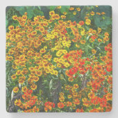 MASSA VAN ORANJE, GOUDE EN GEEL-DAGEN STENEN ONDERZETTER (Voorkant)