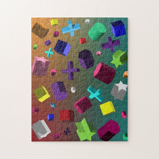 Massa van vormen in 3D Legpuzzel (Verticaal)