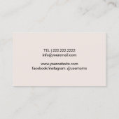 Massa vocht Therapist Podiatrist Modern Beige Spa Visitekaartje (Achterkant)