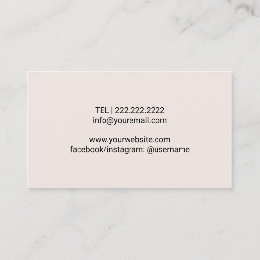 Massa vocht Therapist Podiatrist Modern Beige Spa Visitekaartje (Achterkant)