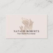 Massa vocht Therapist Podiatrist Modern Beige Spa Visitekaartje (Voorkant)