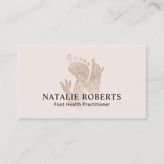 Massa vocht Therapist Podiatrist Modern Beige Spa Visitekaartje (Voorkant)