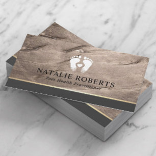 Massa voetworp Therapist Modern Bronze Podiatrist Visitekaartje