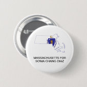 MASSACHUSETTEN VOOR SONIA CHANG-DIAZ GOVERNOR Butt Ronde Button 5,7 Cm (Voorkant /achterkant)
