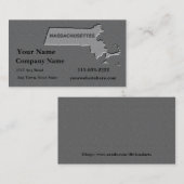 Massachusettes State Visitekaartje stenen look (Voorkant / Achterkant)