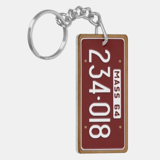 Massachusetts 1964 Bord Sleutelhanger (Voorkant Links)