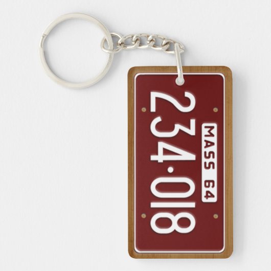 Massachusetts 1964  Bord Sleutelhanger (Voorkant)