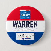 Massachusetts 2020 kiesbiljet ronde button 7,6 cm (Voorkant)