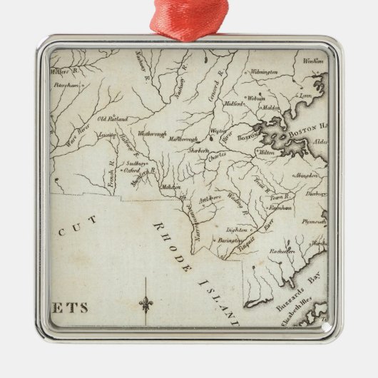 Massachusetts 2 metalen ornament (Voorkant)