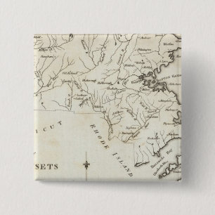 Massachusetts 2 vierkante button 5,1 cm