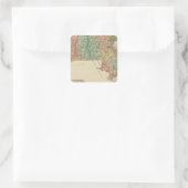 Massachusetts 6 vierkante sticker (Tas)