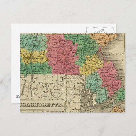 Massachusetts 7 briefkaart (Voorkant / Achterkant)