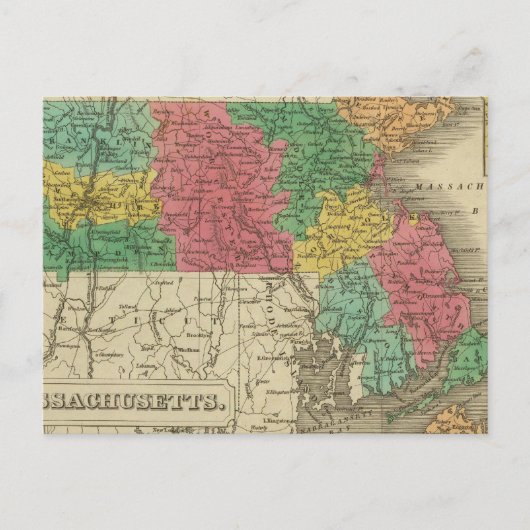 Massachusetts 7 briefkaart (Voorkant)