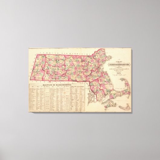 Massachusetts 7 canvas afdruk (Voorkant)
