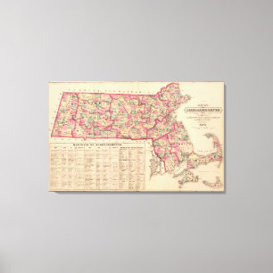 Massachusetts 7 canvas afdruk